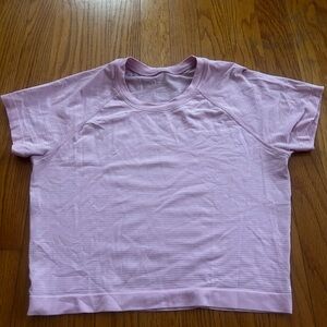 lululemon Swiftly crop tee- size 8 (vitapink)